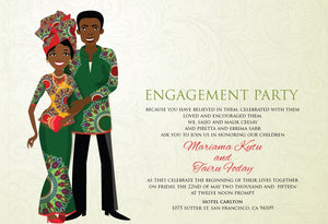 Suga Cane Bebe Liberian Traditional Wedding Invitation