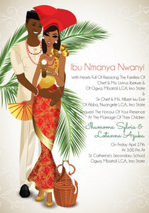 Tomato Jos Mu Nigerian Igbo Traditional Wedding Invitation
