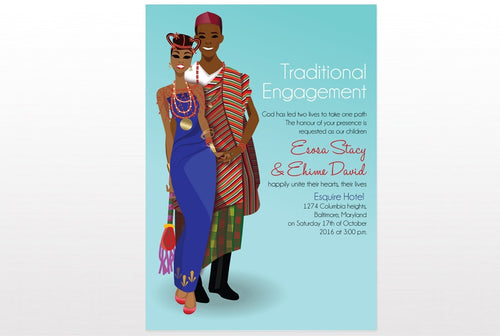 Irue Oben We Nigerian Edo Traditional Wedding Invitation